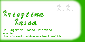 krisztina kassa business card